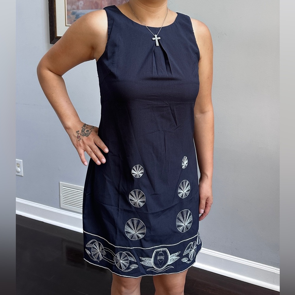 jj’s fairyland navy blue sleeveless dress size M